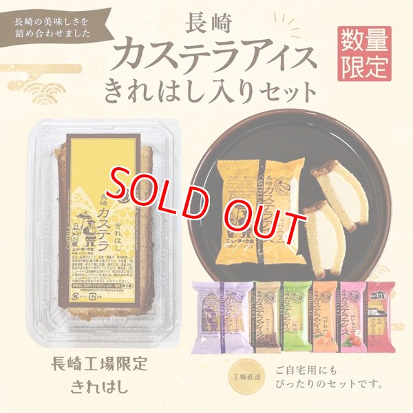 画像1: 新発売　長崎カステラアイス＆長崎カステラ切れはし【クール送料別・梱包代込】 (1)